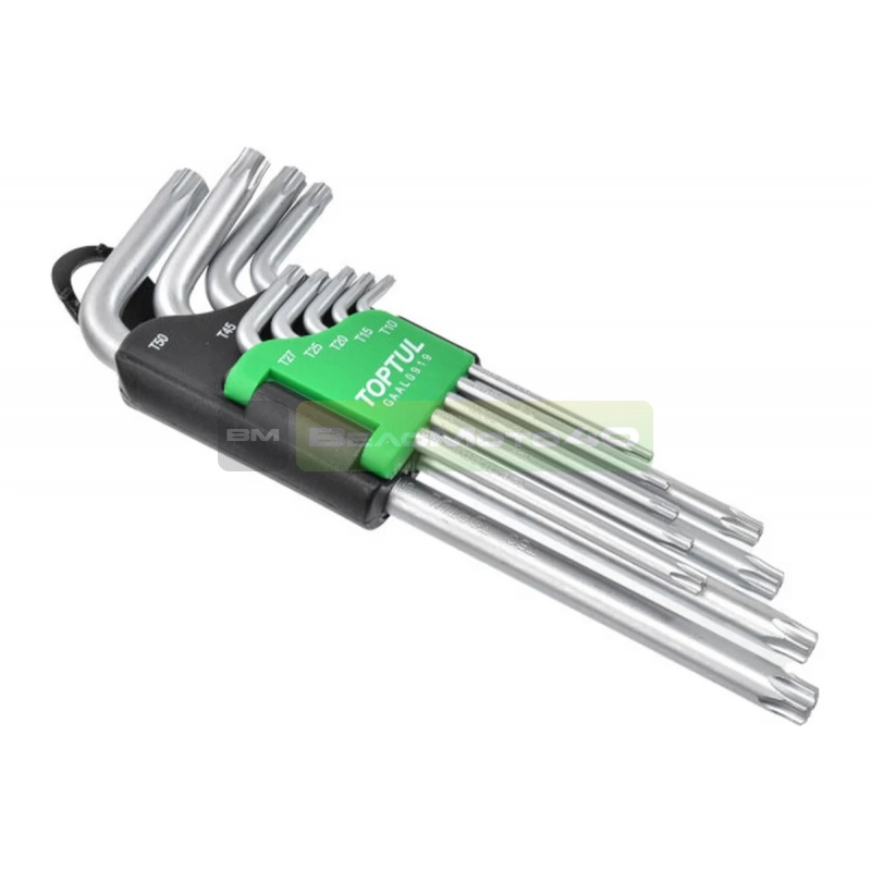 Набор длинных ключей Torx с отверстием TOPTUL T10-Т50, 9 шт. GAAL0919 ВелоМото40 Калуга