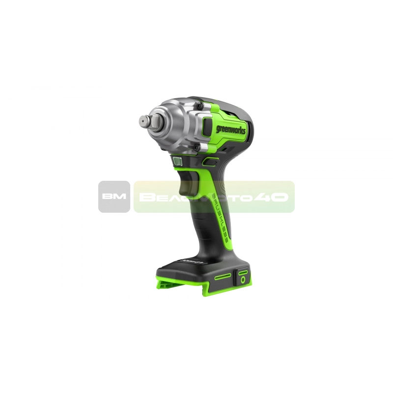 Гайковерт ударный аккумуляторный Greenworks GD24IW400, 24V, бесщеточный, без АКБ и ЗУ ВелоМото40 Калуга