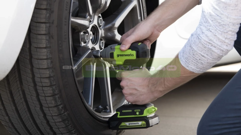 Гайковерт ударный аккумуляторный Greenworks GD24IW400, 24V, бесщеточный, без АКБ и ЗУ ВелоМото40 Калуга