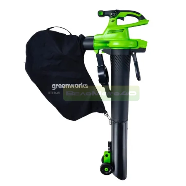 Воздуходув-Садовый Пылесос аккумуляторный Greenworks (40V, бесщеточный, без АКБ и ЗУ) арт.2406907 ВелоМото40 Калуга