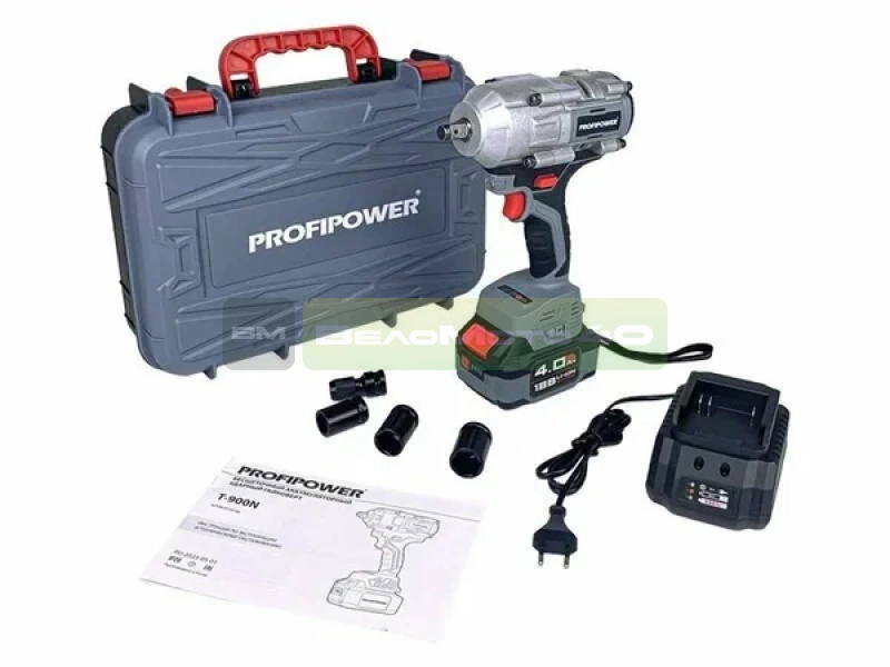 Аккумуляторный  бесщеточный ударный  гайковерт  ProfiPower T-900N ВелоМото40 Калуга