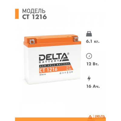 СТ 1216 Deita  Аккумуляторная   батарея ВелоМото40 Калуга