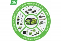 Аккумуляторная бесщеточная цепная пила Greenworks GD40CS18 40V ВелоМото40 Калуга