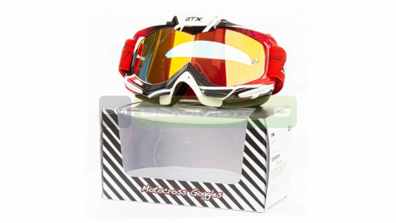 Очки Мотокросс GTX 5016 красные ВелоМото40 Калуга