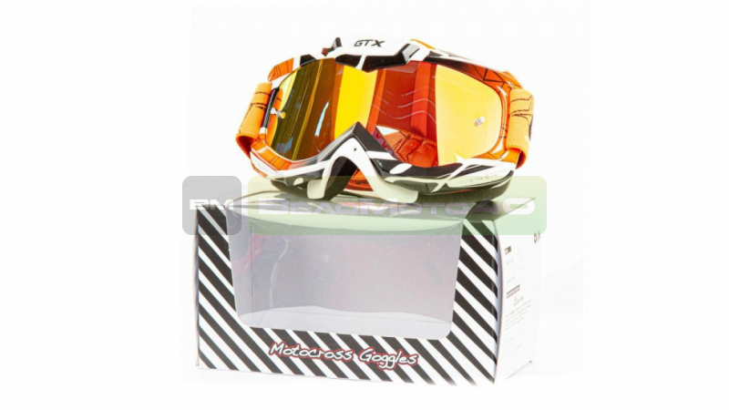 Очки Мотокросс GTX 5016 оранжевые ВелоМото40 Калуга
