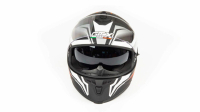 Шлем мото интеграл GTX 5672 #1 (M) BLACK/RED GREY (2 визора) ВелоМото40 Калуга