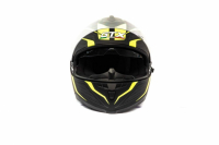 Шлем мото интеграл GTX 5672 #5 (M) BLACK/FLUO YELLOW/GREY ВелоМото40 Калуга