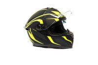 Шлем мото интеграл GTX 5672 #5 (M) BLACK/FLUO YELLOW/GREY ВелоМото40 Калуга