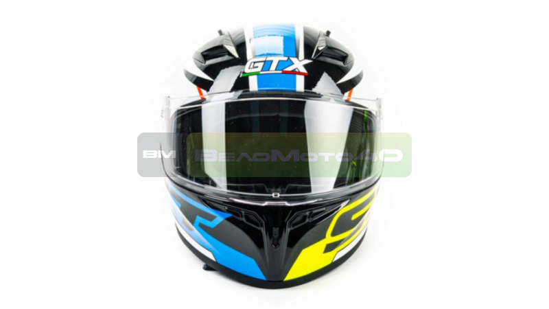 Шлем мото интеграл GTX 578 #2 (XL) BLACK/ ORANGE GREEN ВелоМото40 Калуга