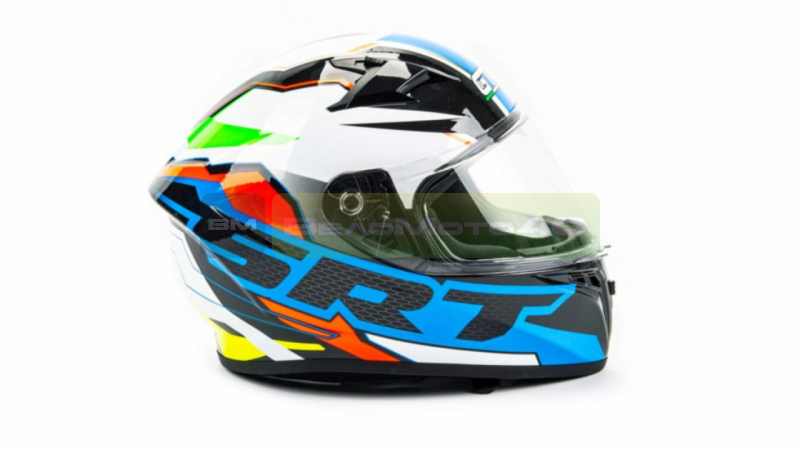 Шлем мото интеграл GTX 578 #2 (XL) BLACK/ ORANGE GREEN ВелоМото40 Калуга