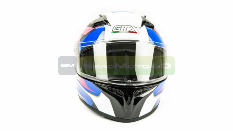 Шлем мото интеграл GTX 578 #3 (L) BLACK/PINK BLUE WHITE ВелоМото40 Калуга