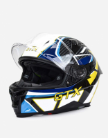 Шлем мото интеграл GTX 910SV #1 (L) BLUE-WHITE ВелоМото40 Калуга