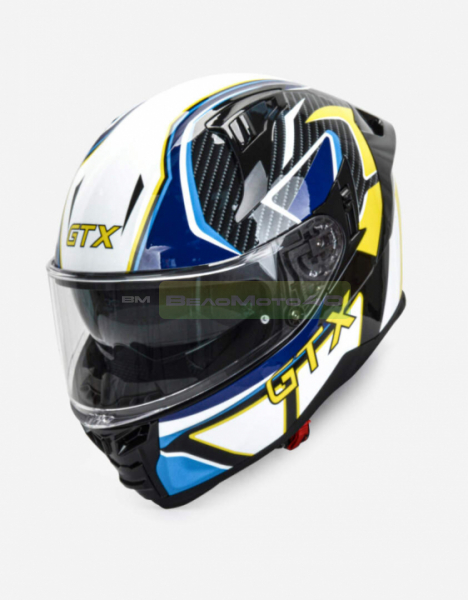 Шлем мото интеграл GTX 910SV #1 (L) BLUE-WHITE ВелоМото40 Калуга