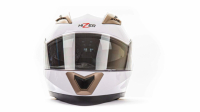 Шлем мото интеграл HIZER 529 #2 (L)  white (2 визора) ВелоМото40 Калуга