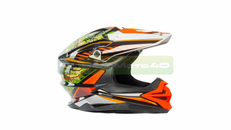Шлем мото кроссовый HIZER J6803 #6 (XL) BLACK/ORANGE ВелоМото40 Калуга