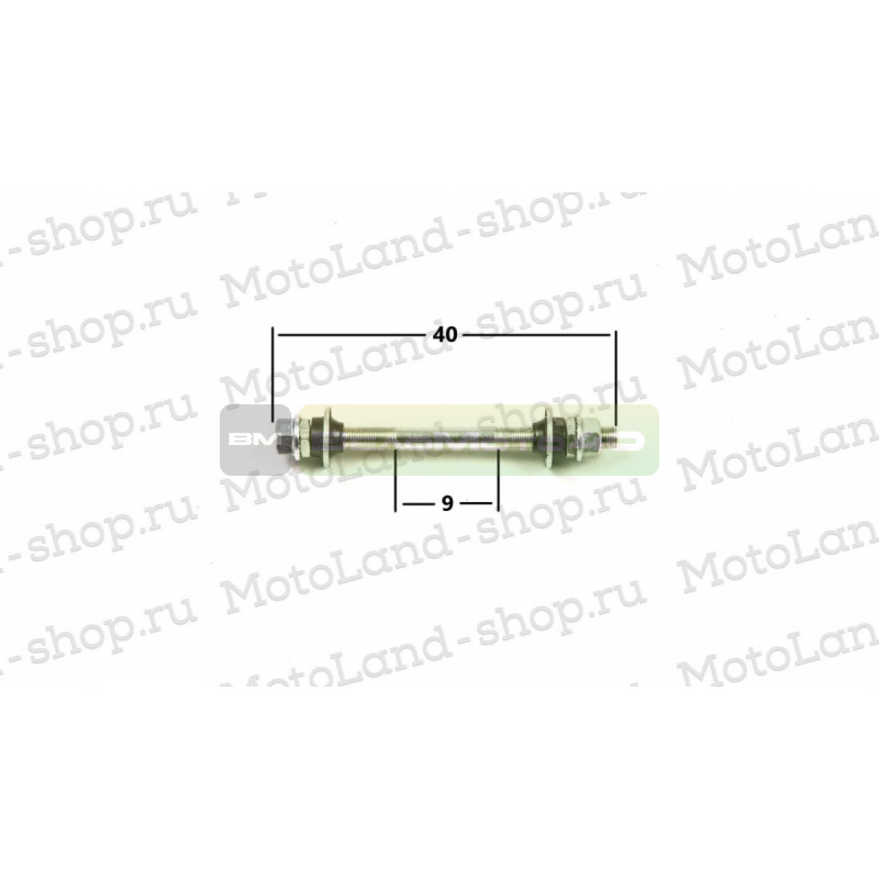 Ось втулки переднего колеса (дорожный) GW-04002-167 ВелоМото40 Калуга