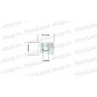 Поршень в сборе 152FMI (52,4*55,5) 110см3 ВелоМото40 Калуга