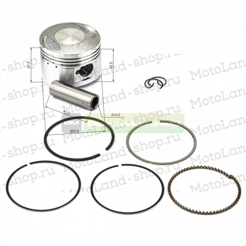 Поршень в сборе 153FMI  125см3 X-TECH ВелоМото40 Калуга