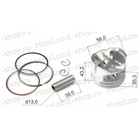 Поршень в сборе 156FMJ YX140 (W063) 140см3 D= 56 X-TECH ВелоМото40 Калуга