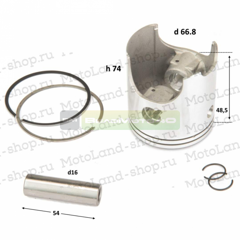 Поршень в сборе 250 166MM M7 2str LONCIN ВелоМото40 Калуга
