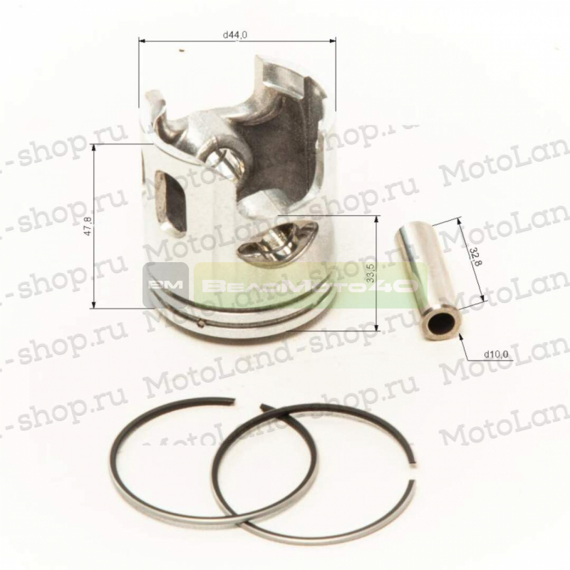 Поршень в сборе Cкутер JOG-65/3KJ d44 ВелоМото40 Калуга