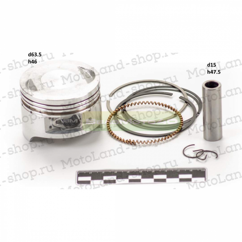 Поршень в сборе d=63.5mm 164FML (CGN200) ВелоМото40 Калуга
