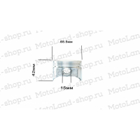 Поршень в сборе d=65.5mm 166FMM (CBN250/CGN250) ВелоМото40 Калуга