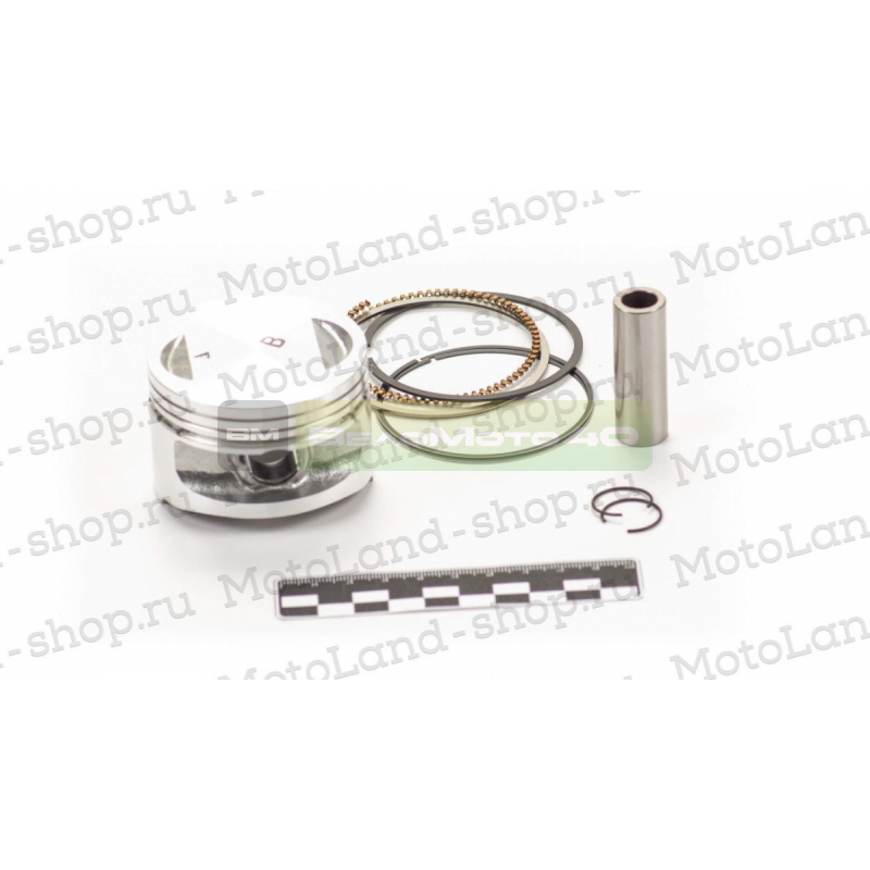 Поршень в сборе W190 4V (4х клапанный) 190см3 D=62 ZS ВелоМото40 Калуга
