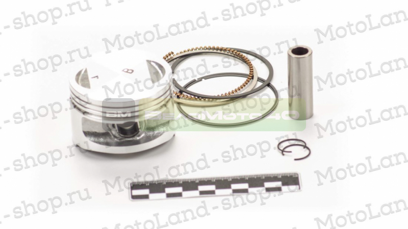 Поршень в сборе W190 4V (4х клапанный) 190см3 D=62 ZS ВелоМото40 Калуга