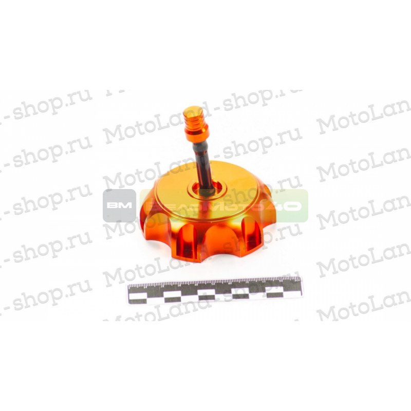 Пробка бензобака кросс CNC оранжевая ВелоМото40 Калуга