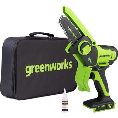 Цепная мини пила аккумуляторная Greenworks Арт. 2008207, 24V, 10см, без АКБ и ЗУ арт.2008207 ВелоМото40 Калуга