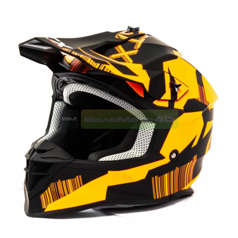 Шлем мото кроссовый GTX 633 #5 (L) BLACK/FLUO ORANGE ВелоМото40 Калуга