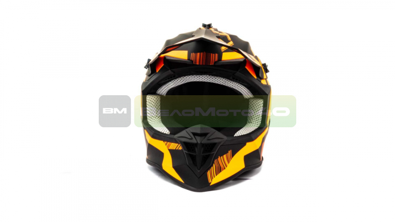 Шлем мото кроссовый GTX 633 #5 (L) BLACK/FLUO ORANGE ВелоМото40 Калуга