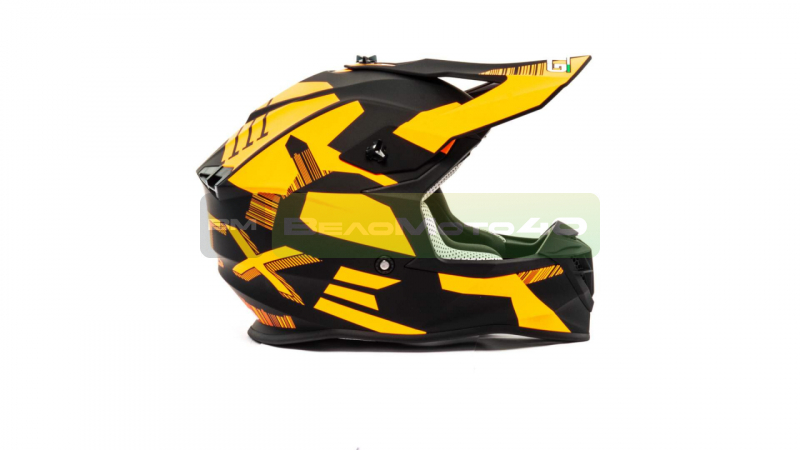 Шлем мото кроссовый GTX 633 #5 (L) BLACK/FLUO ORANGE ВелоМото40 Калуга