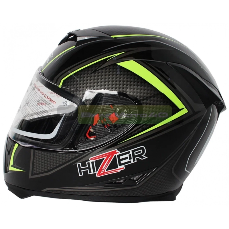 Шлем мото интеграл HIZER J5311 #1 (XL) black/lemon ВелоМото40 Калуга