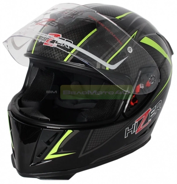 Шлем мото интеграл HIZER J5311 #1 (XL) black/lemon ВелоМото40 Калуга
