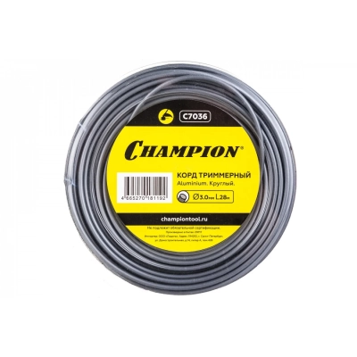Корд трим.CHAMPION  Aluminium 3.0мм*28м (круглый), , шт ВелоМото40 Калуга