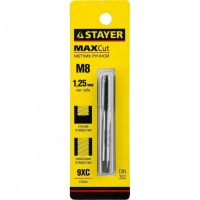 STAYER M8 х 1.25, одинарный метчик для сквозных и глухих отверстий (28021-08-1.25) ВелоМото40 Калуга