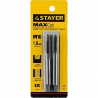 STAYER M10 х 1.5, 2 шт, комплект метчиков (28025-10-1.5-H2) ВелоМото40 Калуга
