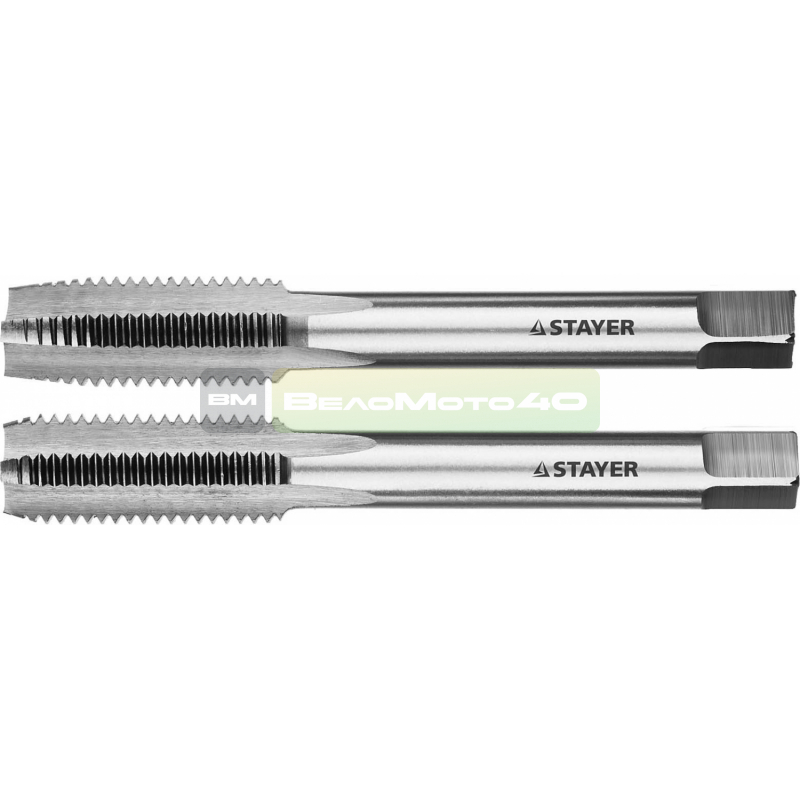 STAYER M12 х 1.75, 2 шт, комплект метчиков (28025-12-1.75-H2) ВелоМото40 Калуга