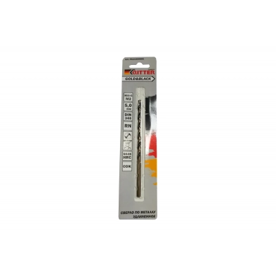 Сверло удлиненное по металлу EC Gold&Black 5 мм, HSS-G M2, DIN 340, RN RITTER PS14305001 ВелоМото40 Калуга