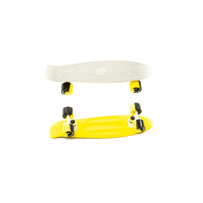 Скейтборд KROSTEK 22" пластик PC22 #9 / BLACK / YELOW ВелоМото40 Калуга