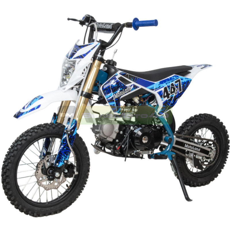Питбайк  Motoland TCX125 E 14/12 + фара синий ВелоМото40 Калуга