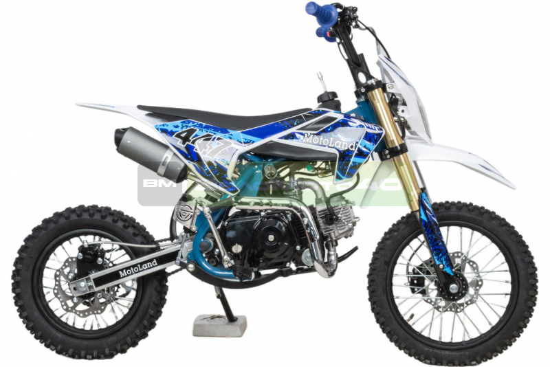 Питбайк  Motoland TCX125 E 14/12 + фара синий ВелоМото40 Калуга