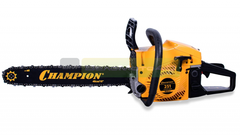 Бензопила CHAMPION 251-18"-0,325-1,5-72 (2,3кВт 50,8см? легкий старт 5,6кг), CHAMPION, 251-18++ ВелоМото40 Калуга