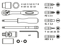 Набор головок и бит 35пр. 1/4" PRO STARTUL (PRO-035) ВелоМото40 Калуга