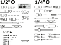 Набор головок и бит 110пр. 1/4",1/2" PRO STARTUL LE MANS (PRO-110L) ВелоМото40 Калуга