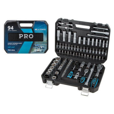 Набор головок и бит 94пр. 1/4",1/2" PRO STARTUL LE MANS (PRO-094L) (6 граней) ВелоМото40 Калуга