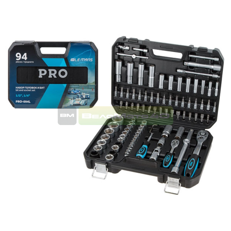 Набор головок и бит 94пр. 1/4",1/2" PRO STARTUL LE MANS (PRO-094L) (6 граней) ВелоМото40 Калуга