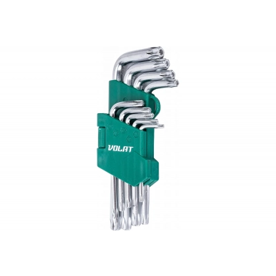 Набор ключей ВОЛАТ Torx T10-T50 9 предметов коротких 11025-09 ВелоМото40 Калуга